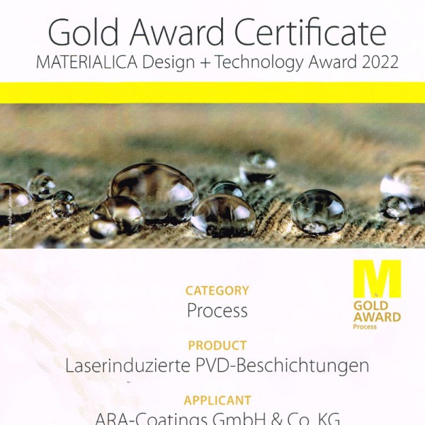 Gold standard in laser-induced PVD coating